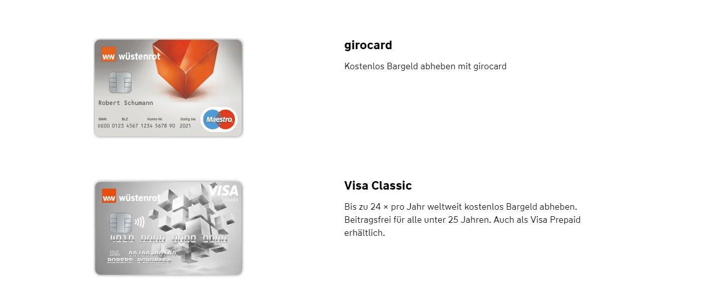 Wüstenrot Geld abheben girocard