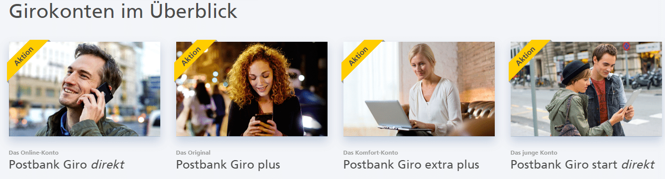 Postbank Girokonto Übersicht